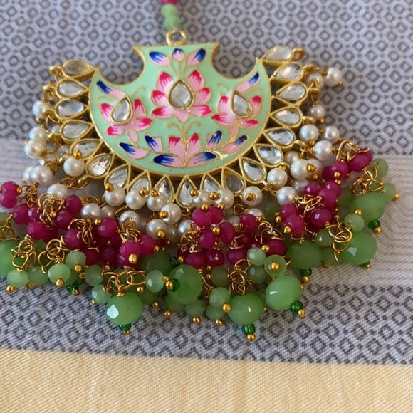 Indian jewelry, tikka set - Picture 2 of 3